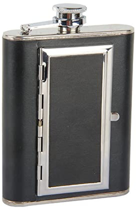 SCALZE Flasque Flacon créatif Cigarette Cuir flagelleux Bouchon de la Hanche 6oz Whisky Liqueur en métal Alcool Flask Bouteille de Bouteille de Bouteille en Cuir Hip Flask