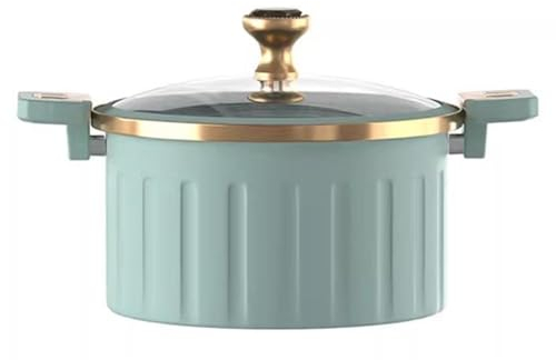 Olla De Hierro Fundido Esmaltado, 8L Horno Holandés Esmaltado Con Tapa, Horno Holandés Para Cocina Con Recubrimiento Esmaltado Antiadherente Para Hornear Pan (Color : /Green)
