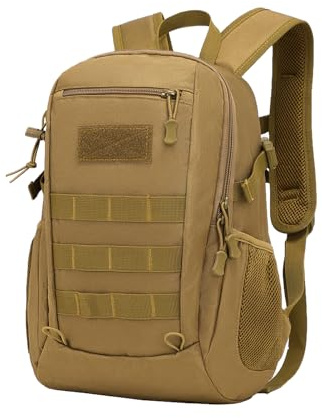 Sac à Dos Tactique pour Homme 15 Litres Sac de jour Système Molle Randonnée marche cyclisme d'école étanche Sac ordinateur portable pour les sports Et Camping Sac À Dos Pour De Plein Air Trekking