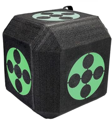 Bersaglio per Tiro con l’Arco a Cubo Grande, 23x23x23 cm Accessorio per Arco Ricurvo Arco Compound o Arco Lungo Bersaglio Sportivo per Adulti Ideale per Allenamento e Competizione