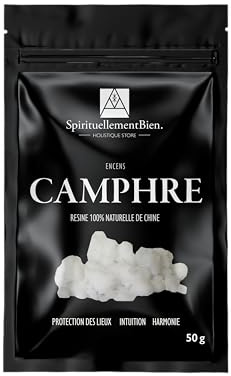 Weihrauch Kampfer – 100% Reines und Authentisches Harz in Körnerform 50 g – Für Räuchergefäß oder Duftbrenner – Raumschutz – Intuition – Harmonie – Alternative zu Räucherstäbchen/-Kegeln