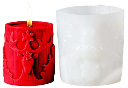 Silikonformen Weihnachtsbaum | Weihnachts-Aromatherapie-Kerzenform | -Schleifwerkzeuge | Silikon-Säule Aromatherapie Kerzen Wachs Seife für Aromatherapie Wachskerzen