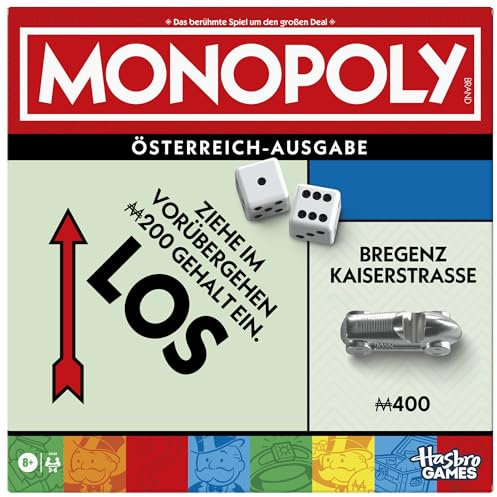 Monopoly Brettspiel mit Aufbewahrungsfach und größeren Spielfiguren - Deutsche Fassung