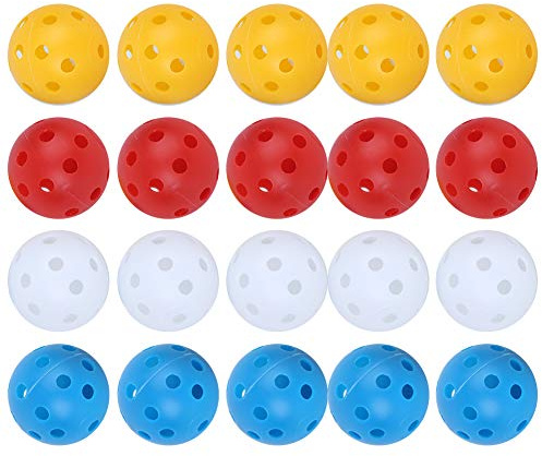 Plast Golfbollar, 20 St Blandade Färger Inomhus Golfbollar Träningsgolfbollar Plast Luftflöde Ihålig Träning Golfboll Inomhus Sport Träning Tillbehör