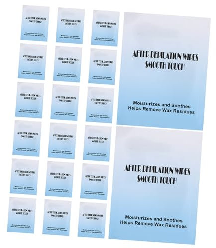 Healeved 20pièces Lingettes Éliminatrices De Cire Nettoyage Et Hydratation Peau Après Épilation Élimination Des Résidus Rougeurs