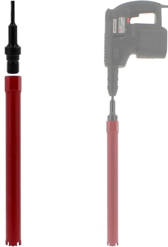 Couronne diamant Ø 44 mm avec adaptateur perceuse et perforateur SDS-plus