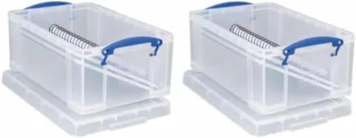 Really Useful Storage Box 9 Litre Pack of 2 - Color: Clear