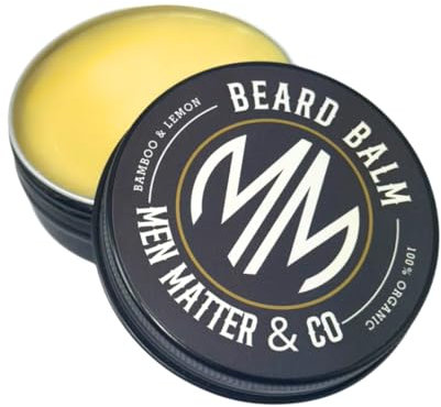 Men Matter & Co Beard Balm for Men – Beard Conditioner & Softener with Lemongrass & Bamboo – Beard Butter & Wax for Beard Care – Nourishing Beard Cream for a Healthy, Manageable Barba