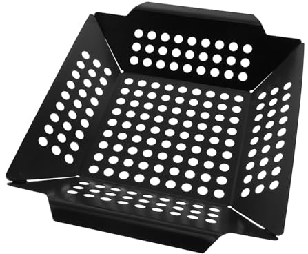 EPIGEIST Vassoio Per Ferro Resistente Cestello Per Barbecue Vassoio Per Grigliare Cibo Da Esterno Cestello Per Grigliare Verdure Vari Fornelli