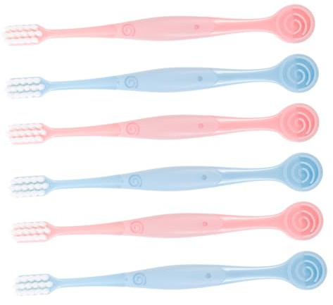 Anneome Spazzolino da Denti con Raschialingua in Setole Morbide 6 Pezzi per Adulto, Strumento per Pulizia Lingua e Denti, Orale Portatile per Viaggio