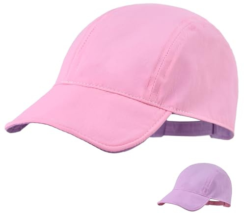 ZOORON Kids Baseball Cap Quick Dry Foldable Toddler Hat Lightweight Baseball Hat for Boys Girls, Reversible Double-Side-Wear