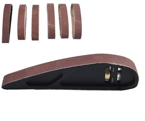 Hand Sanding Block, Aluminium Alloy Sandpaper Holder with Ergonomic Design, Suitable for Woodworking, Leather and Craft Polishing(20PCS GRIT 600)