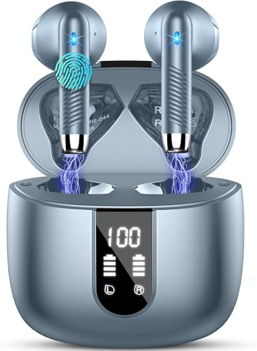 Drsaec Bluetooth 5.4 Kopfhörer, 6D Tiefer Bass In Ear Kopfhörer Kabellos Bluetooth 2026 Neu Kabellose Kopfhörer mit 4 ENC Mic, 56 Std Noise Cancelling Ear Buds, USB-C, IP7 Wasserdicht
