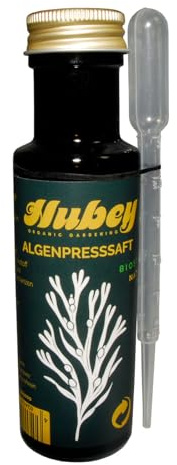 HUBEY Succo di spremitura di alghe da 100 ml, Living Soil Biostimolante, estratto naturale di alghe da Ascophyllum nodosum, favorisce la vita del suolo, per verdure, pomodori, erbe e giardino, amido