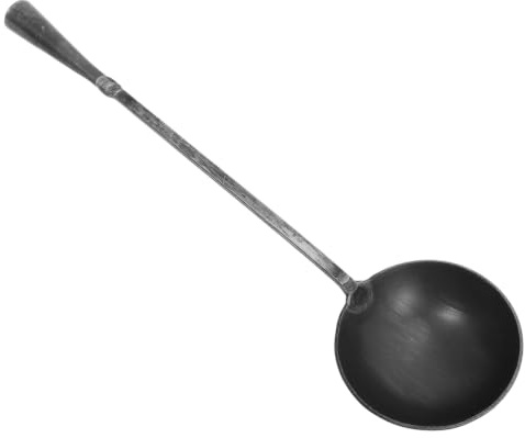 Operitacx Pelle à Main en métal : Écuelle de gouttière de Jardin - Cuillère de Nettoyage de Drainage de 43 cm (16,9 po) de Long avec Manche en Fer pour Les déchets, Les fosses septiques et Les