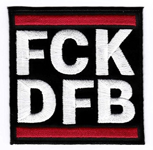 Bienpatch - FCK - Aufnähers/Bügelbild/Iron on Patch - Schwarz, Rot, Weiß - 7.5 x 7.5cm - 1 Stück