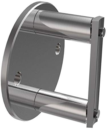 Sellon24® Ancrage mural, rond, en acier inoxydable, 42,4 mm, support de poteau, support de tuyau, stable, latéral, montage mural, escaliers, ancrage pré-fixé