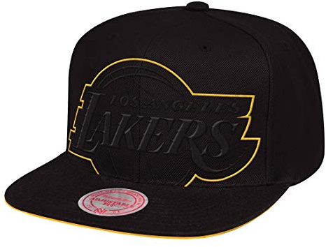 Mitchell & Ness Snapback Cap XL Cropped Los Angeles Lakers Logo Black