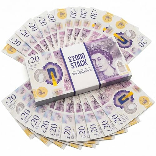Big Screen Stacks | New Edition £20 Prop Money Pounds | Made by UK Industry Award Winners | £2000 in Pretend Bank Notes | Compliant with Bank Of England