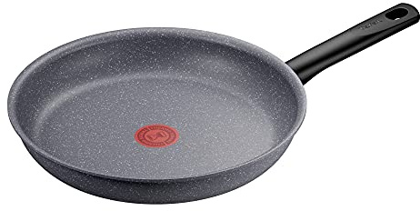 Tefal G28006 Natural On Bratpfanne 28 cm | Mineralia+ Antihaftversiegelung | Thermo-Signal für alle Herdarten geeignet Induktion |Thermo-Fusion | Mineralia Stein-Effekt