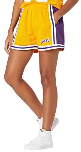 Mitchell & Ness NBA Women Jump Shot Shorts- Los Angeles Lakers, XL