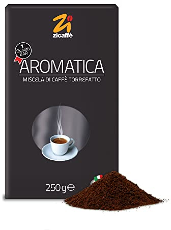 Zicaffè - Caffè Macinato Per Espresso e Moka Aromatica - 12x250gr | Caffe Macinato | Caffè Per Moka Miscela Prevalente Arabica Unite Alle Migliori Qualità Robusta | Made In Italy