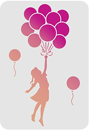 FINGERINSPIRE Schablonen-Vorlage, Ballon, 29,7 x 21 cm, Kunststoffballon, Zeichnung, Schablonen, wiederverwendbar, zum Malen