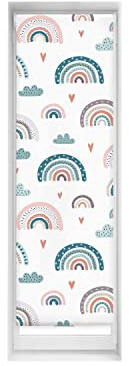 Blindecor Easy Jalousie ohne Bohren, Bedruckt, lichtdurchlässig, Digitaldruck, Regenbogenblau, 40 x 150 cm (Breite x Höhe), Stoffgröße 37 x 145 cm