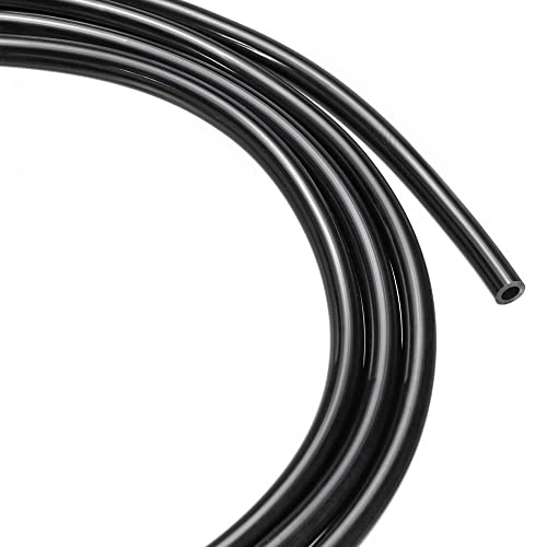 sourcing map Pneumatique Tube - Polyuréthane Air Compresseur Tuyau Tuyau, Appliquer à Air Conduite Transfert (4mm OD 2.5mm ID, 16Ft, Noir)