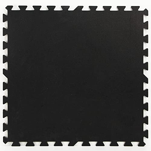 FloorPops Obsidian Rubber Interlocking Floor Tiles, FPR4270