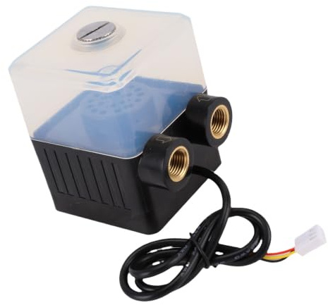 PC Wasserkühlung Pumpe SC-300T 12 V DC Ultra Leise PC-Wasserkühlungspumpe PC-Wasserpumpe und Pumpentank für PC-CPU-Flüssigkeitskühlung | 150ml Tank für Desktop PC, Gummistoßdämpfer, 3P Mainboard-Anschluss, Drehzahlüberwachung mit LED-Anzeige