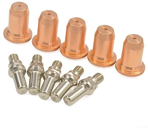 5 Stück Plasmabrenner Elektrode und 5 Stück 1,1 mm Düse, IPT 60 Verbrauchsmaterialien, industrielle Ersatzteile für 50S, 60S Plasmaschneider