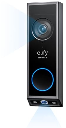 eufy Security Video Doorbell E340,No Subscription,Dual Cameras,2K FHD,Head-to-Toe View, Doorbell Camera Wireless & Wired, Color Night Vision, Two-Way Talk, AI Motion/Package Detection, Built-in 8GB