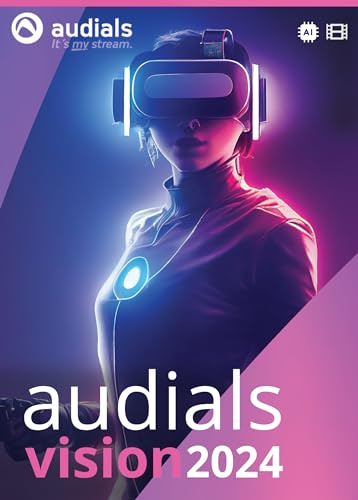 Audials Vision 2024 - Deutsch / Multilingual - Windows 11/10 - *Dauerlizenz* Videos verbessern mit der Kraft Künstlicher Intelligenz (Product Key Card) #PKC
