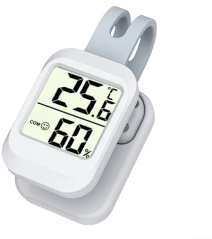 DAZZLEEX 2 In 1 Guitar Humidifier Thermometer, Guitar Hygrometer Thermometer Accurate Monitoring 170X40x16mm(White)