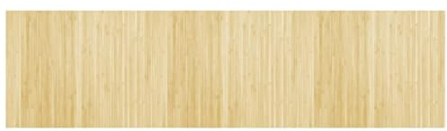 vidaXL Tapis rectangulaire Naturel Clair 80x300 cm Bambou, Tapis de Salon, Tapis rectangulaire, Tapis Moderne, Tapis de Chambre à Coucher