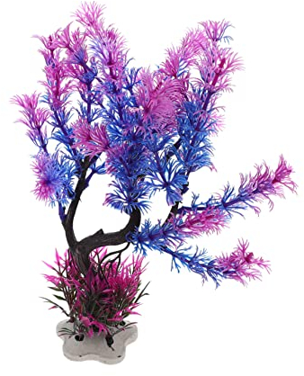 WOONEKY Künstliche Pflanzen Für Aquarien Plastikdekoration Für Fischbecken Geeignet Für Süß Und Mit Saugnapf Einfachen Fixierung Langlebig Und