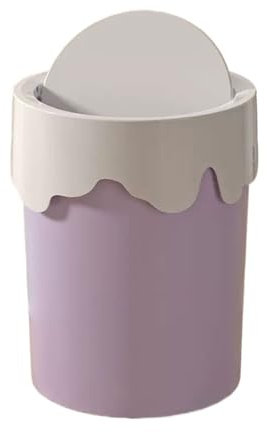 Pattumiera da cucina Pattumiera creativa for la casa Cucina Camera da letto Toilette di grande capacità Bagno Cestino for carta di alto valore color crema carino Home Office - Detiene rifiuti ( Color