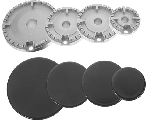 RORPOIR Juego De Cabezal De Quemador De Gas Para Cocina, Accesorio Metálico Para Estufa, Tapa Plana Distribuidor De Llama Uniforme, Repuesto Multifuncional Para Fuegos De Cocina Gas Portátil