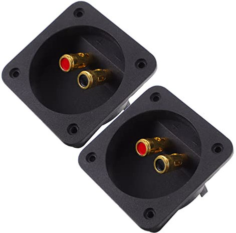 CIYODO 2pezzi Per Casse Audio Connettori Molla Facile Installazione Per Impianti Stereo e Subwoofer Design e Affidabile Morsettiera Per Casse e Amplificatori