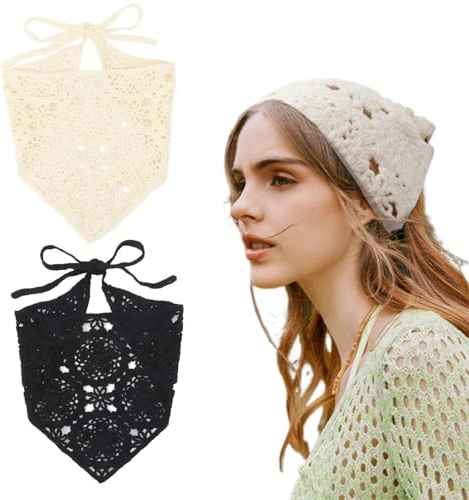 Norhogo 2 Stück Turban Krawatte Haarbänder Elastisches Haarschal, 2 Farbe