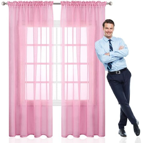 GAIFNAG Tende per Interni Tende 80 x 220 cm Morbide Tinta Unita Tenda Isolante, Vari Colori Tende Oscuranti Camera da Letto per Finestra Soggiorno Camera, Rosa