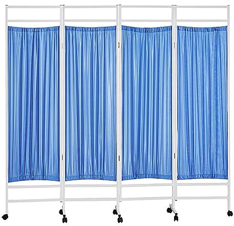 Privacy Partition,Beauty Salon/Hospital Rolling Room Divider on Wheels Foldable, 3 4 5 6 Panels Free Standing Privacy Screen Partition Wall Dividers Screen, 180cm/5.9ft Tall Temporary Wall