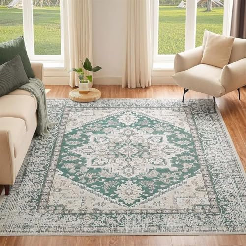 flokati Teppich waschbar Teppich Anti rutsch pflegeleicht Grauer Teppich grüner Pflanzendruck Design kann angepasst Werden Teppich für kinderzimmer 180X250CM
