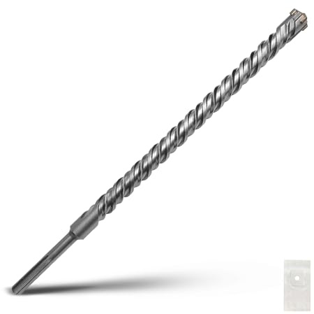 SDS Max Bohrhammer, 35 x 600 mm, Hartmetallspitze, Steinbohrer, Betonbohrer für Mauerwerk, Ziegel, Stein, Beton (Länge: 600 mm / 23.6 in, 35 mm Durchmesser) | Hartmetallspitze Betonbohrer für Mauerwerk, Ziegel, Stein, Beton
