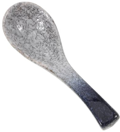 Ciieeo Ceramic Spoon Japanese Style for Ramen Soup Mixing Spoons Long Handle for Home and Restaurant Use