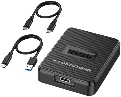 Kznifmk Carcasa para Disco Duro SSD M.2 de Bahía Única de 10 Gbps Caja Externa para Disco Duro NGFF/NVME M.2 Estación de Acoplamiento Carcasa para Disco Duro SSD
