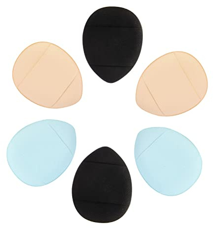 FOMIYES Piumino Per Cipria Mini 6 Pezzi Cinghia Morbido e Lavabile Per Fondotinta, Polvere Libera e Fard, Applicatore Trucco Viso Per Uso Bagnato e Asciutto