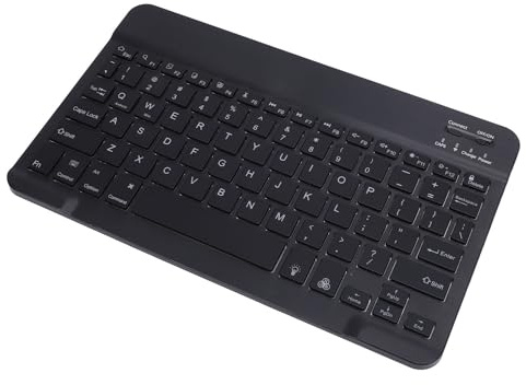 10 Tum Trådlöst Tangentbord, Ultra Slim Lightweight -Tangentbord, Ergonomisk Design, RGB -bakgrundsbelyst Reseportabelt Bluetooth -Tangentbord för Android PC Laptop Phone Tablet