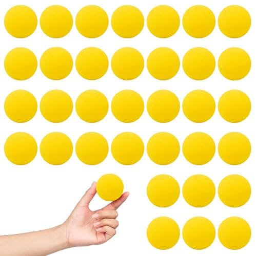 30 Stück Schwammbälle Gelb, 4,5cm Super Soft Schwammbälle Zauber, Magic Sponge Balls Gelb Schaumstoffbälle Magic Klein Weicher Schwammball, gelbKleine Schwammkugeln mmagic Trick Requisiten Katzenbälle
